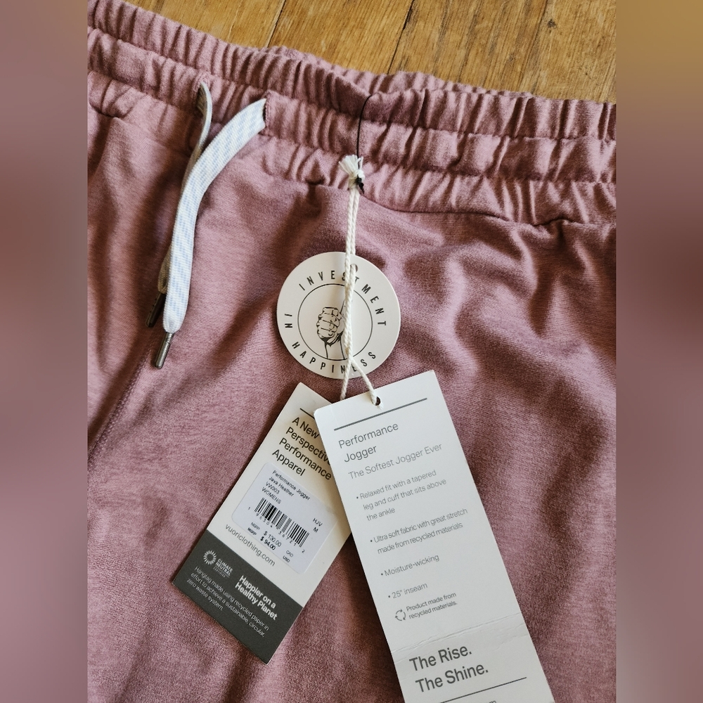 Vuori  Preformance Joggers in Heathered Java NWT - Picture 3 of 6